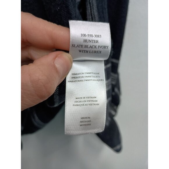 Rails Hunter Shirt Womens Medium Black Plaid Flannel Lurex Button Up Long Sleeve - Picture 7 of 11